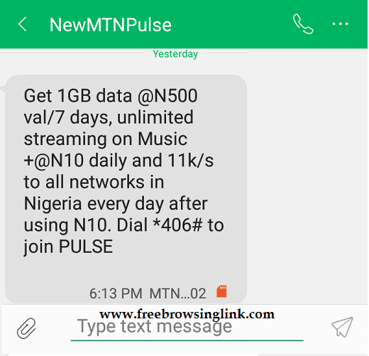 mtn 1gb for n500