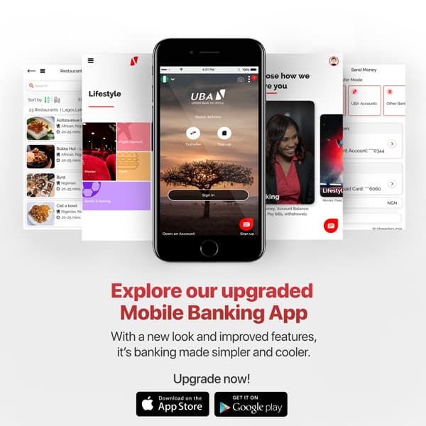 UBA upgraded mobile banking app