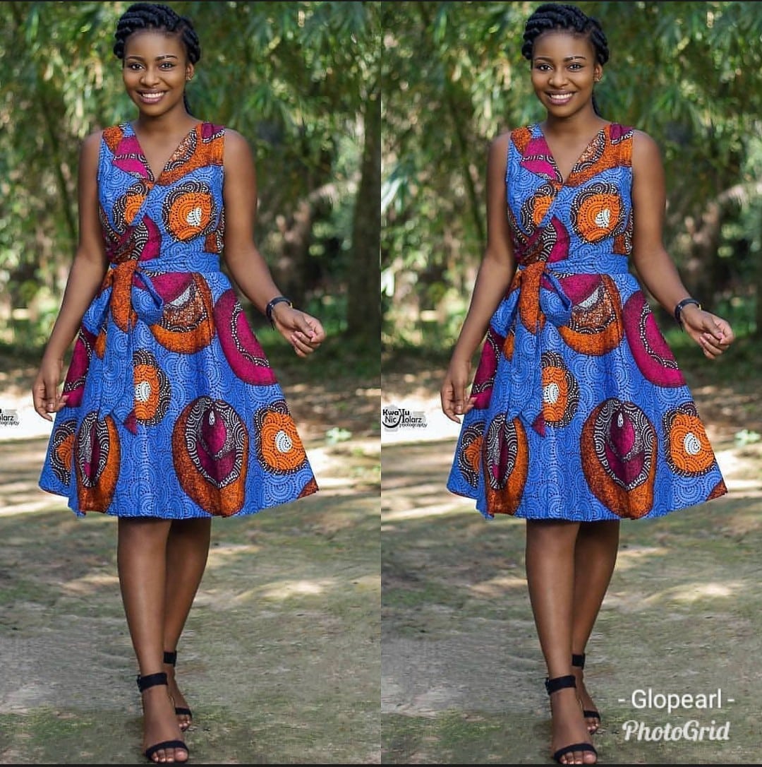 2022 Ankara Gowns Styles for ladies Trending KneeLength Gowns For Divas   owambe styles