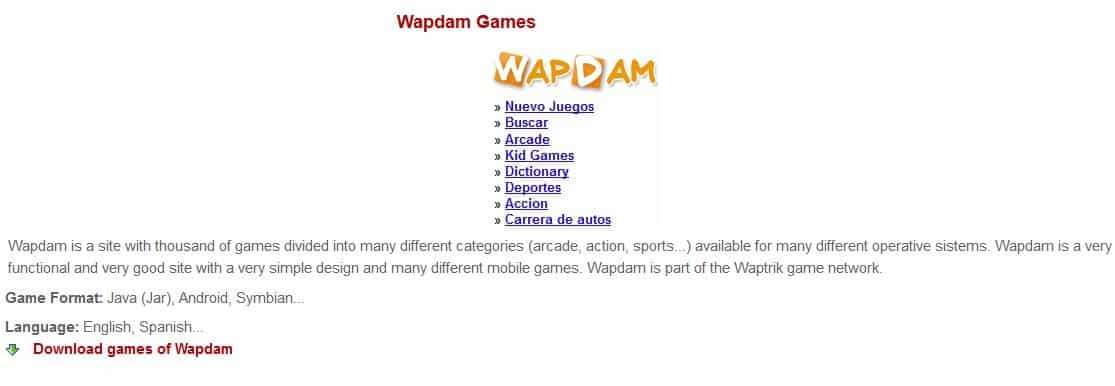 wapdam games