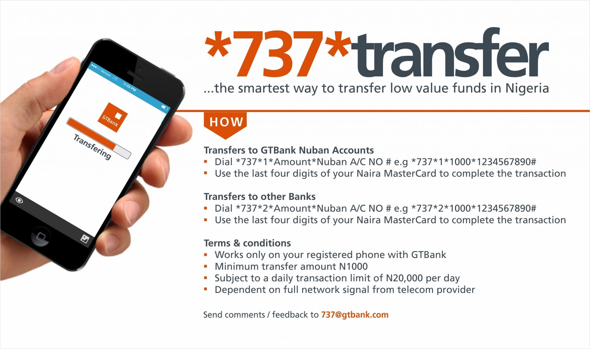 GTBank transfer code