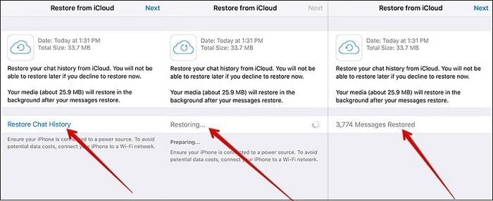 How to recover deleted Whatsapp messages on iPhone