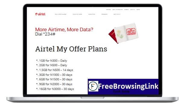 Airtel My Offer gives you 16GB for N3000, 9GB for N2000 and more