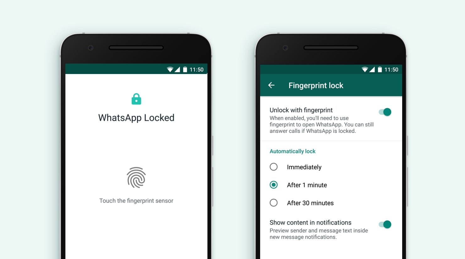 Whatsapp for Android finally gets its own fingerprint lock feature