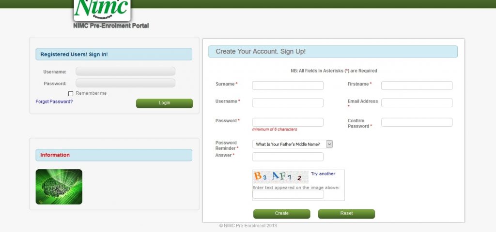 NIN online registration
