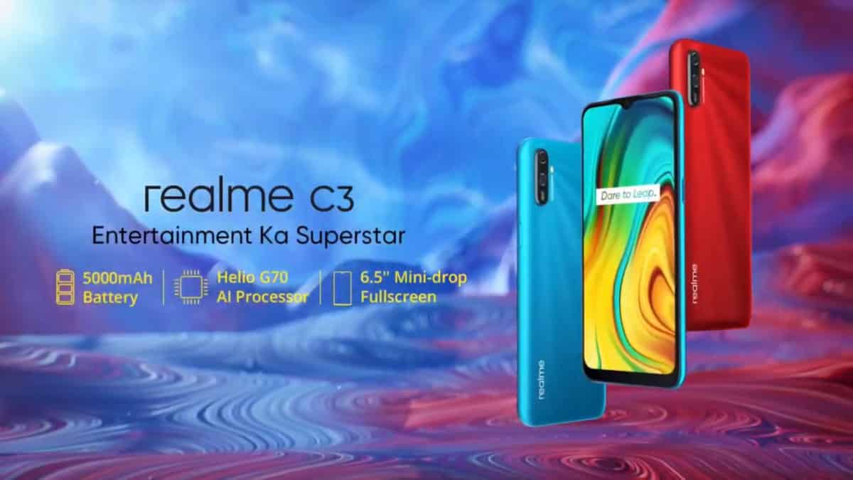 Realme C3 official with Helio G70 and 5000mAh battery at Rs. 6,999 ($98)