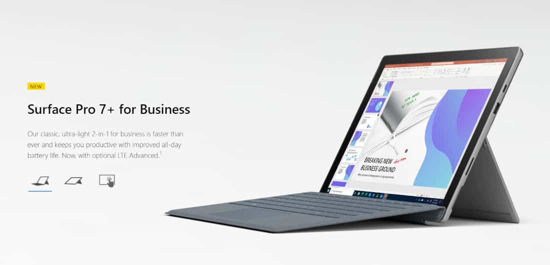Microsoft Surface Pro 7+ comes with Intel’s new 11th Gen Core processors