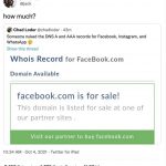 Facebook domain is for sale