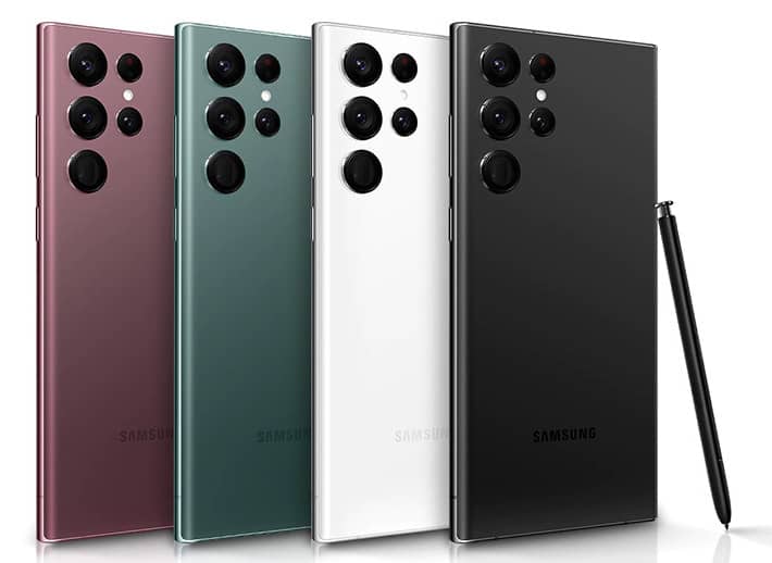 Samsung Galaxy S22 Ultra colors